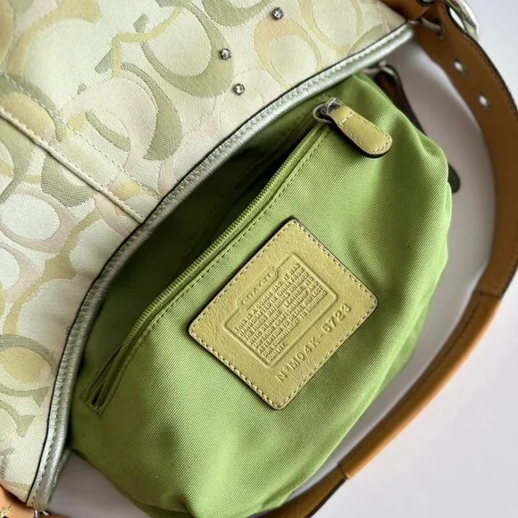 Coach Optic Signature Monogram Ladybug Mini Hobo Bag - Picture 9 of 13